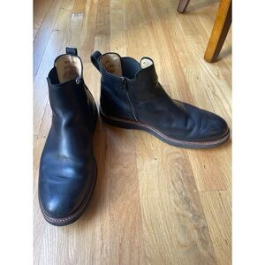 Men's Black Leather Ankle Boots